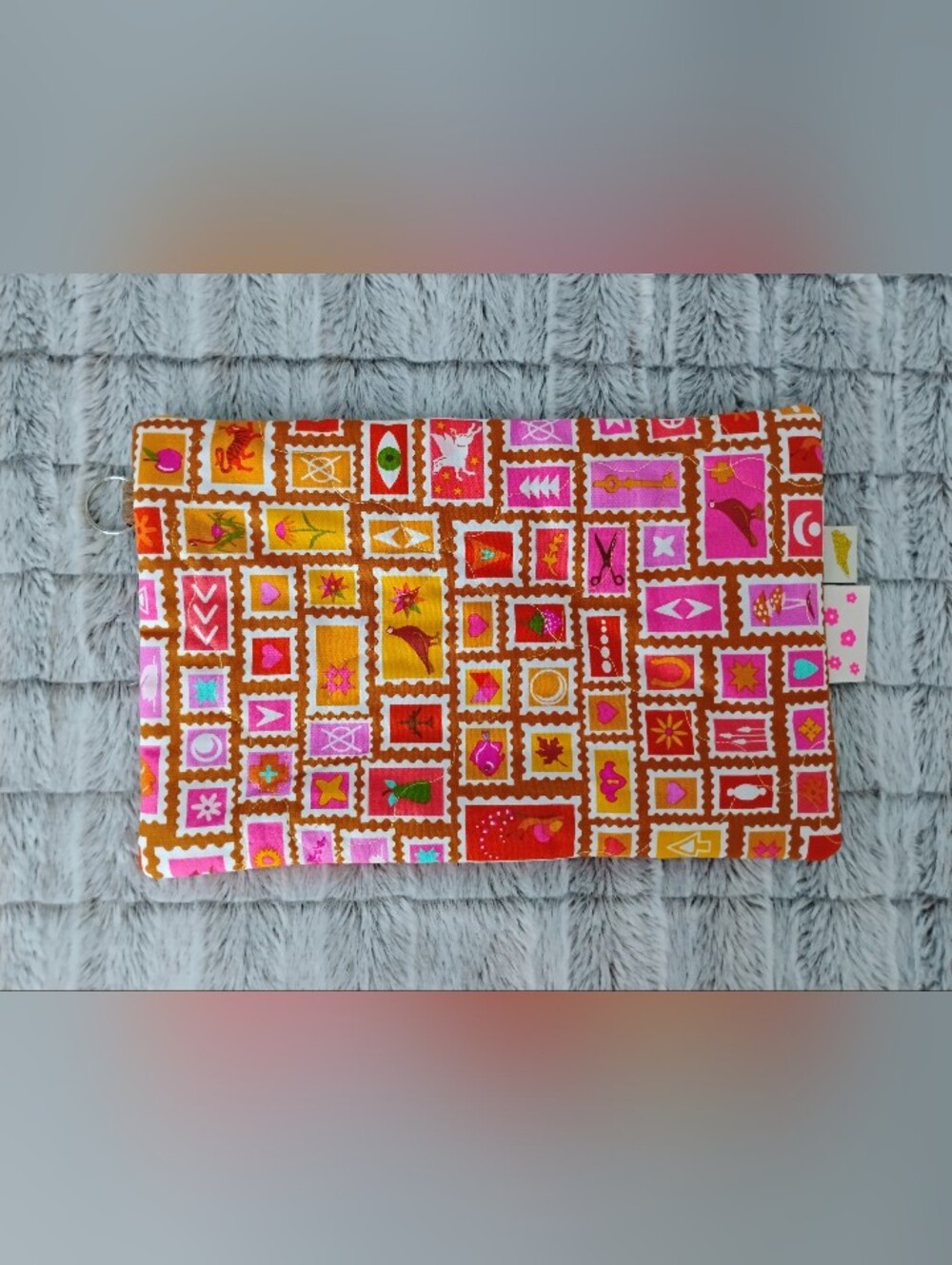 Orange- 7 X 11 Zippered Pouch - Handmade - Picture 2 of 2